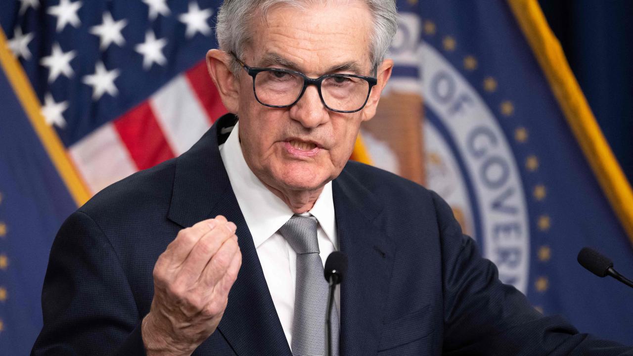 US Federal Reserve Board chairman Jerome Powell’s aggressive rate rises appear over. Picture: Saul Loeb/AFP