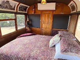 The bedroom in the tram. Picture: Supplied