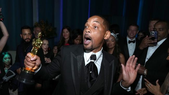 Will Smith and Jada Pinkett Smith attend the 2022 Vanity Fair Oscar Party. (Photo by Kevin Mazur/VF22/WireImage for Vanity Fair)