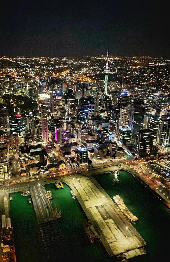 My picture of Auckland by night from the Heletranz helicopter joy flight.