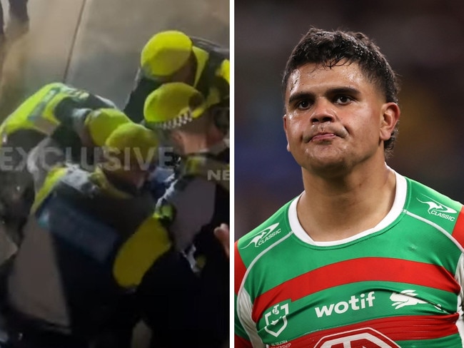 Latrell Mitchell has made a public statement. Photo: Channel 7.