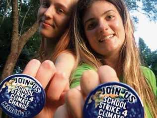 Shellie Joseph and Ema were set to join the Global Student Strike for Climate Action to be held at Peregian Beach Surf Club yesterday.