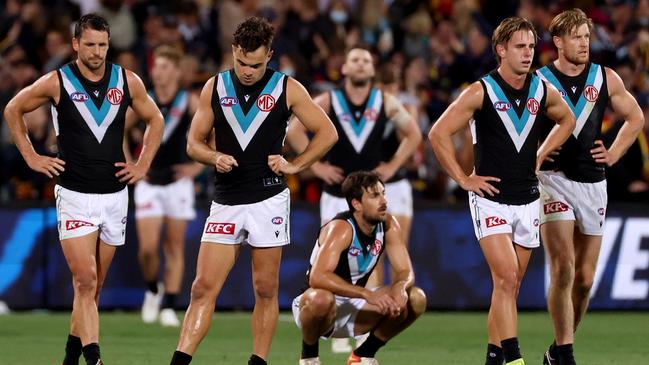 Are the Power still carrying scars from the 2021 preliminary final? Picture: James Elsby/AFL Photos via Getty Images