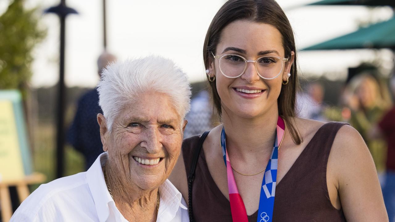 Dawn Fraser is joined by Tokyo Olympic Games Gold medallist Kaylee McKeown. Picture: Contributed