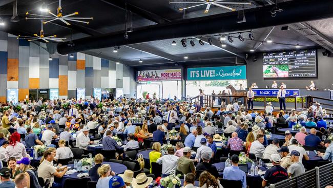 Big crowds for day one of the Magic Millions sales. Picture by Luke Marsden.