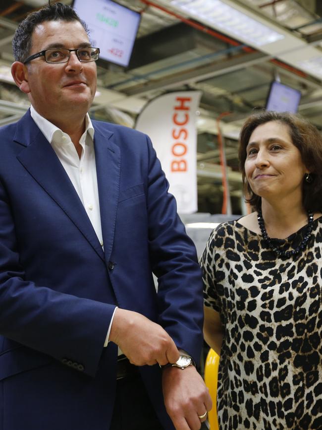 Premier Daniel Andrews and Environment Minister Lily D’Ambrosio. Picture: Valeriu Campan