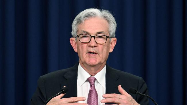 US Federal Reserve Chairman Jerome Powell speaks during a news conference in Washington, DC. Picture: Jim Watson/AFP