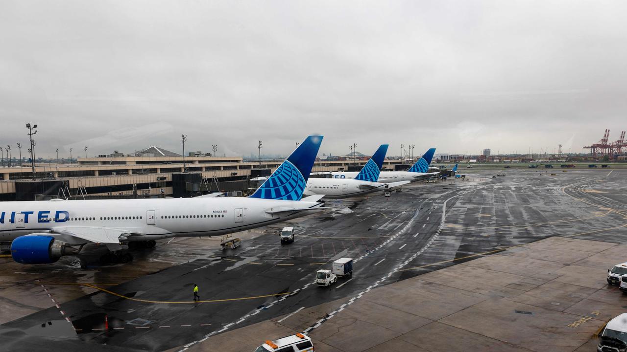 Air traffic control outages, runway construction, and an announcement by United Airlines that over 20 per cent of FAA controllers at Newark ‘walked off the job’ have all contributed to delays and cancellations. Picture: Spencer Platt/Getty Images/AFP