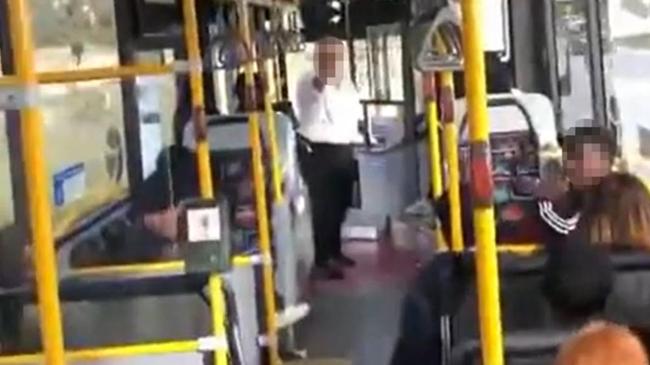 Students at the back of the bus can then be heard getting louder – and yelling back at the bus driver. Picture: Supplied