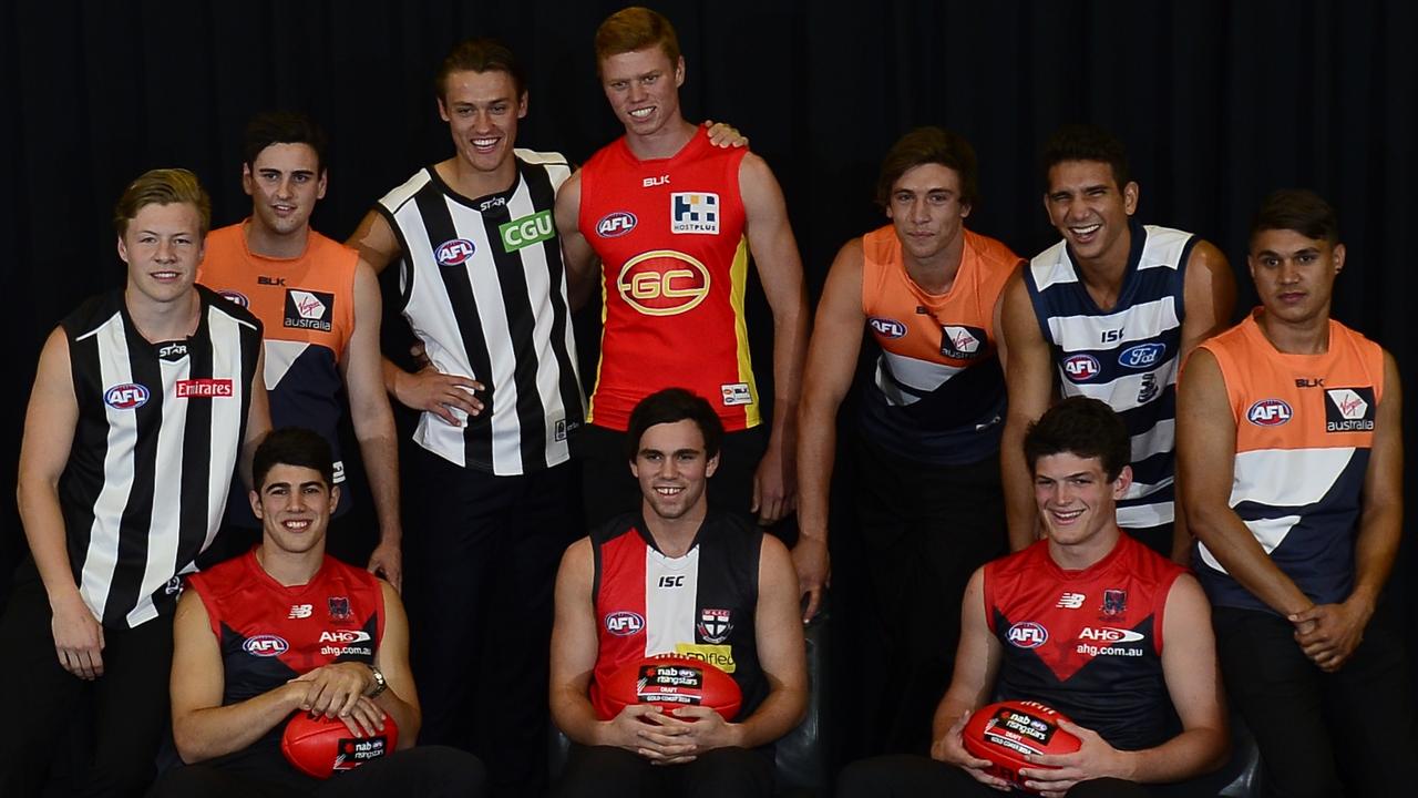 The top 10 picks from the 2014 AFL draft on the Gold Coast Picture: Stephen Harman