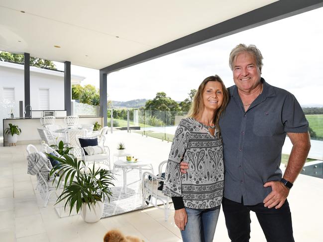 David and Christine Walsh are downsizing from their massive six-bedroom designer home in Bli Bli after 11 great years. Photo: Patrick Woods