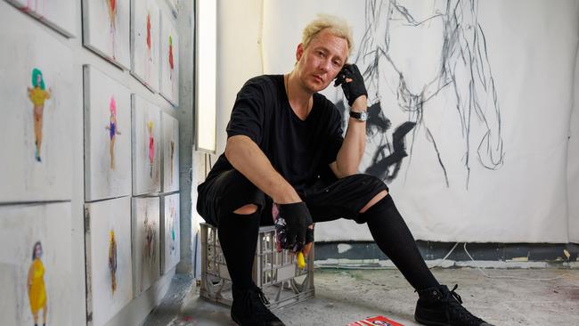 Prominent Sydney artist Anthony Lister has broken his silence after being acquitted of raping two women and indecently assaulting a third. Picture: Justin Lloyd.