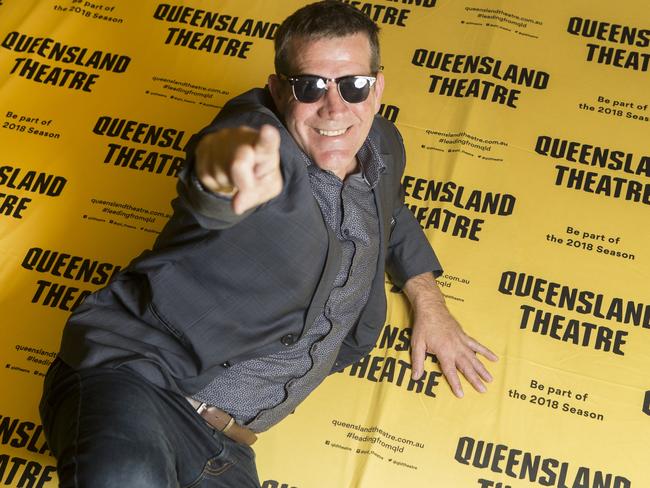 Rhys Muldoon preparing to tread the boards in a Queensland Theatre production in 2018. Picture: Supplied.