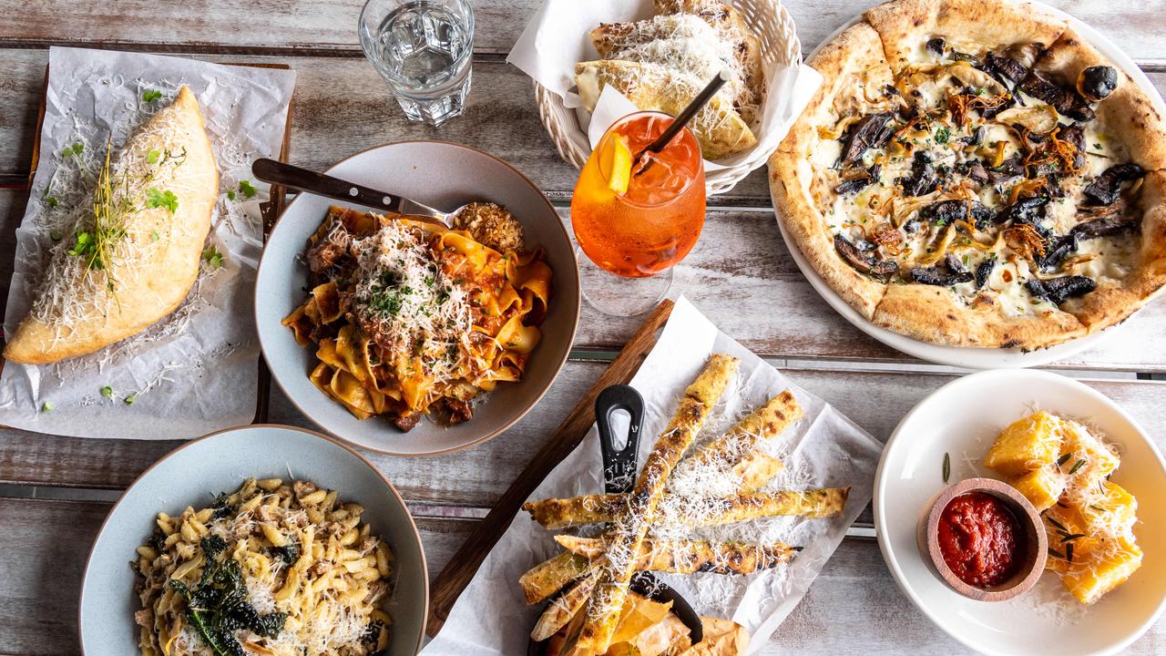 The smorgasbord of dishes at Italian Street Kitchen. Picture: Monique Harmer