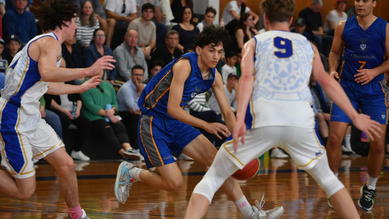 GPS First V basketball between Churchie and Nudgee. Saturday July 27, 2024. Picture, John Gass