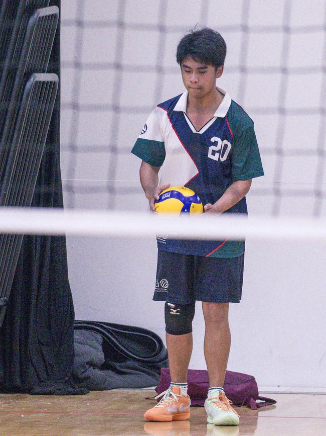 St Peters V Craigsleigh in the Australian Volleyball Schools Cup is being played at the Gold Coast Sports and Leisure Centre in Carrara. Picture: Glenn Campbell