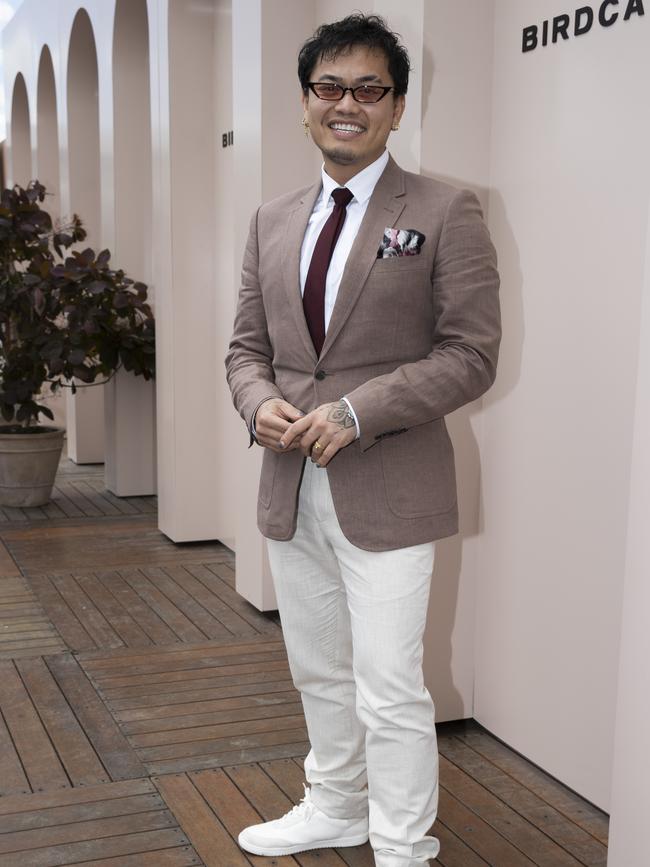 Khanh Ong looked strapping in a brown suit.