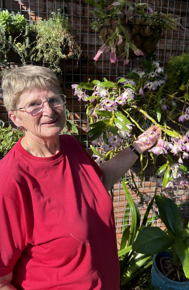 Joy Ricketts in the gardens at the Clarence Valley Conservatorium.