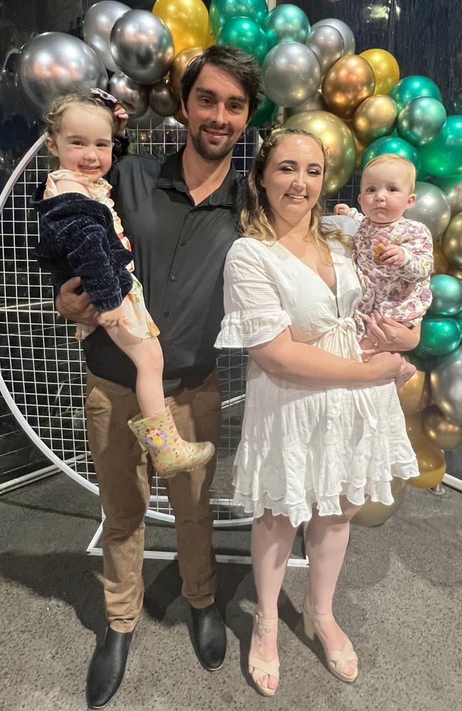 Facing cancer together are (from left) Millie Barrett, Eamon Barrett Courtney Clark and Evelyn Barrett.