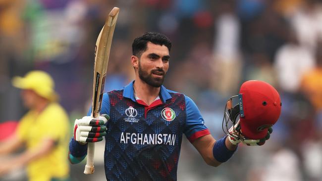 A historic century for Ibrahim Zadran. Picture: Getty Images