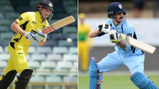 (L-R) Shaun Marsh (WA) and Nic Maddinson (NSW) can push their Ashes selection claims when the teams meet at Hurstville Oval.