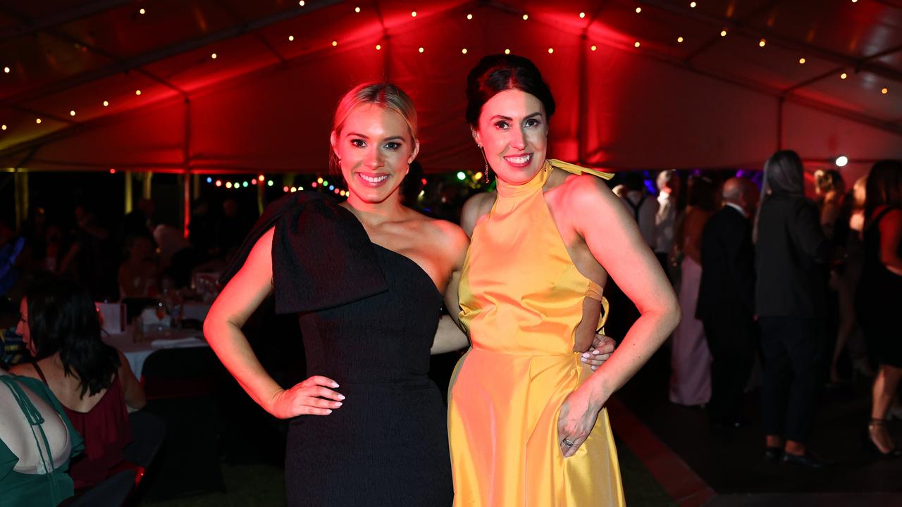 Brit Taylor and Emma Scodellaro attend the Cairns Amateurs Gala Ball, held at the waterfront pavillion marque on the Cairns Esplanade Eastern Events lawn. Picture: Brendan Radke