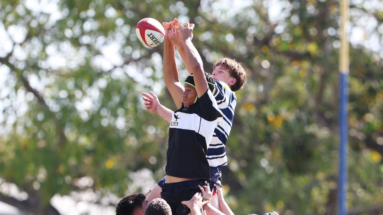 Spaniyon-Lee Gray. Action from the Under 16 Brisbane junior rugby league grand final between Brothers and Souths at Norman Park. Picture Lachie Millard