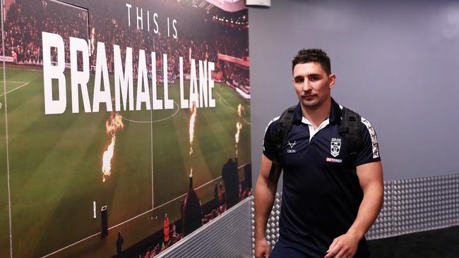 Victor Radley arrives ahead of England’s Rugby League World Cup 2021 Pool A match against Greece at Bramall Lane. Picture: Getty Images