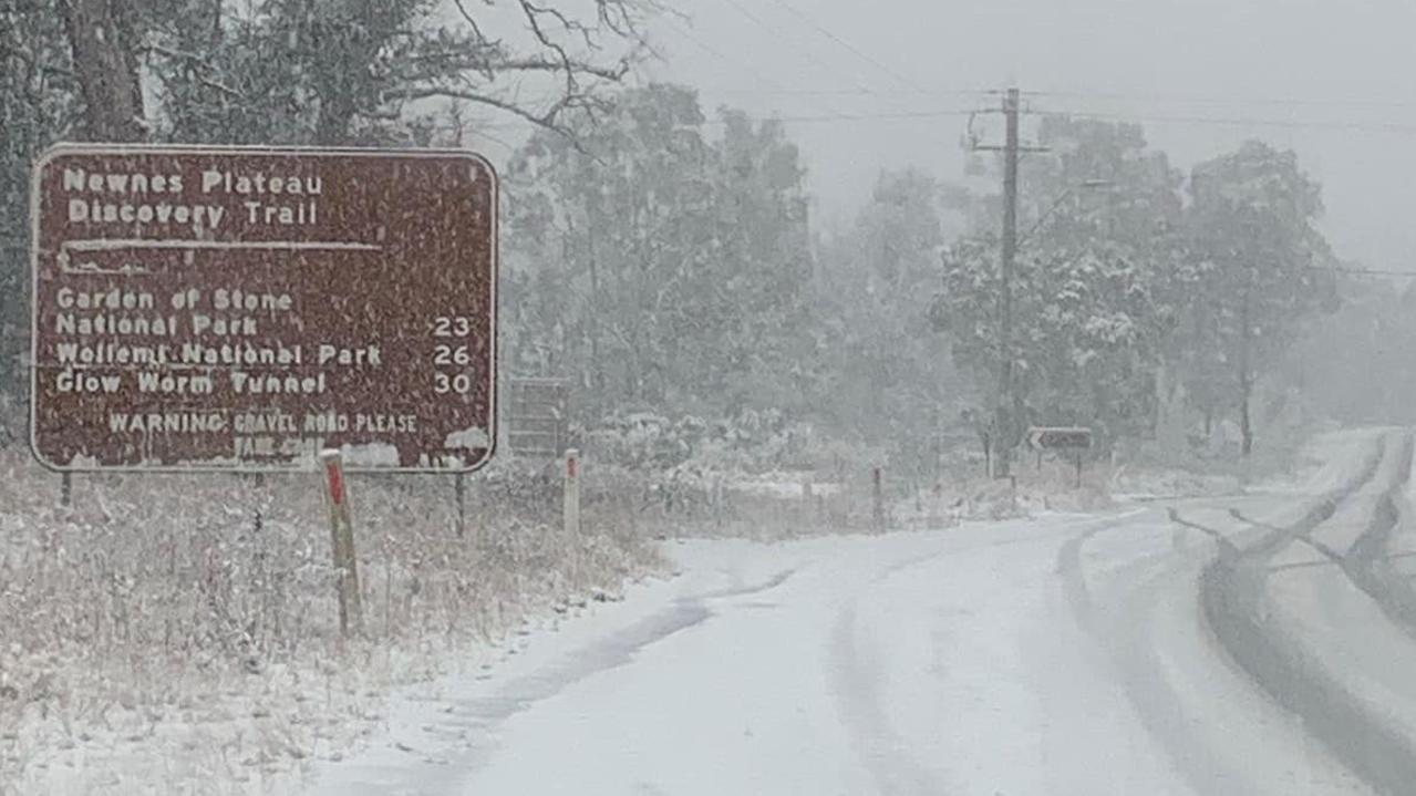 NSW snow Cold weather sees half metre of snowfall in “rare” event