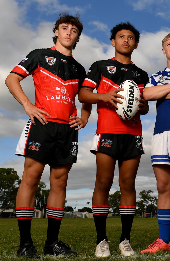 Preview for Aaron Payne Cup. Year 10 Kirwan High players Trent Martin and Eru Gunn-James were both outstanding in 2024. Picture: Evan Morgan