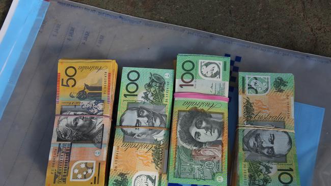 Cannabis and cash was allegedly found in a Nowra drug bust. Picture: NSW Police