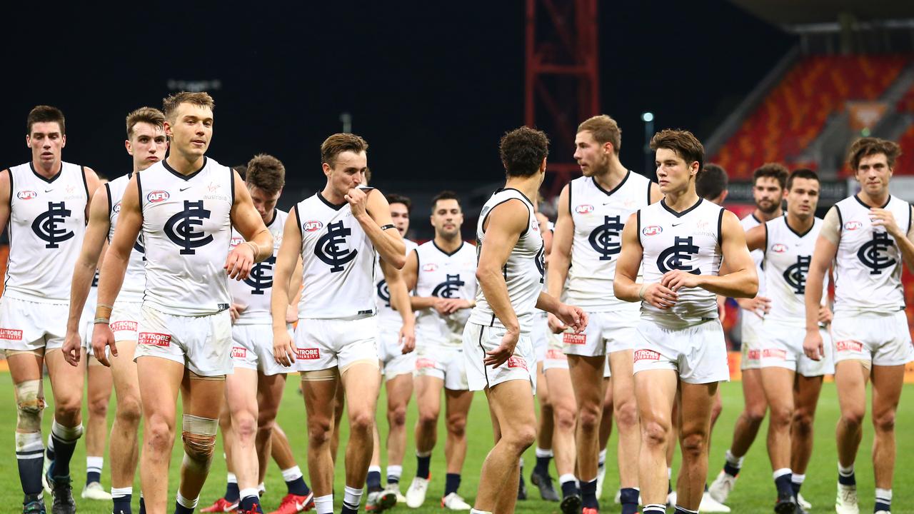 Carlton were hammered by 93 points by the Giants.