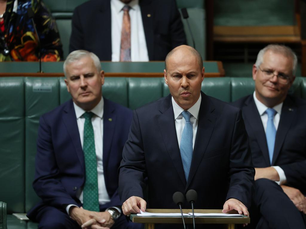 Treasurer Josh Frydenberg will unveil his fourth and possibly final budget before Australians vote for the next federal government by the end of May. Picture: NCA NewsWire / Gary Ramage