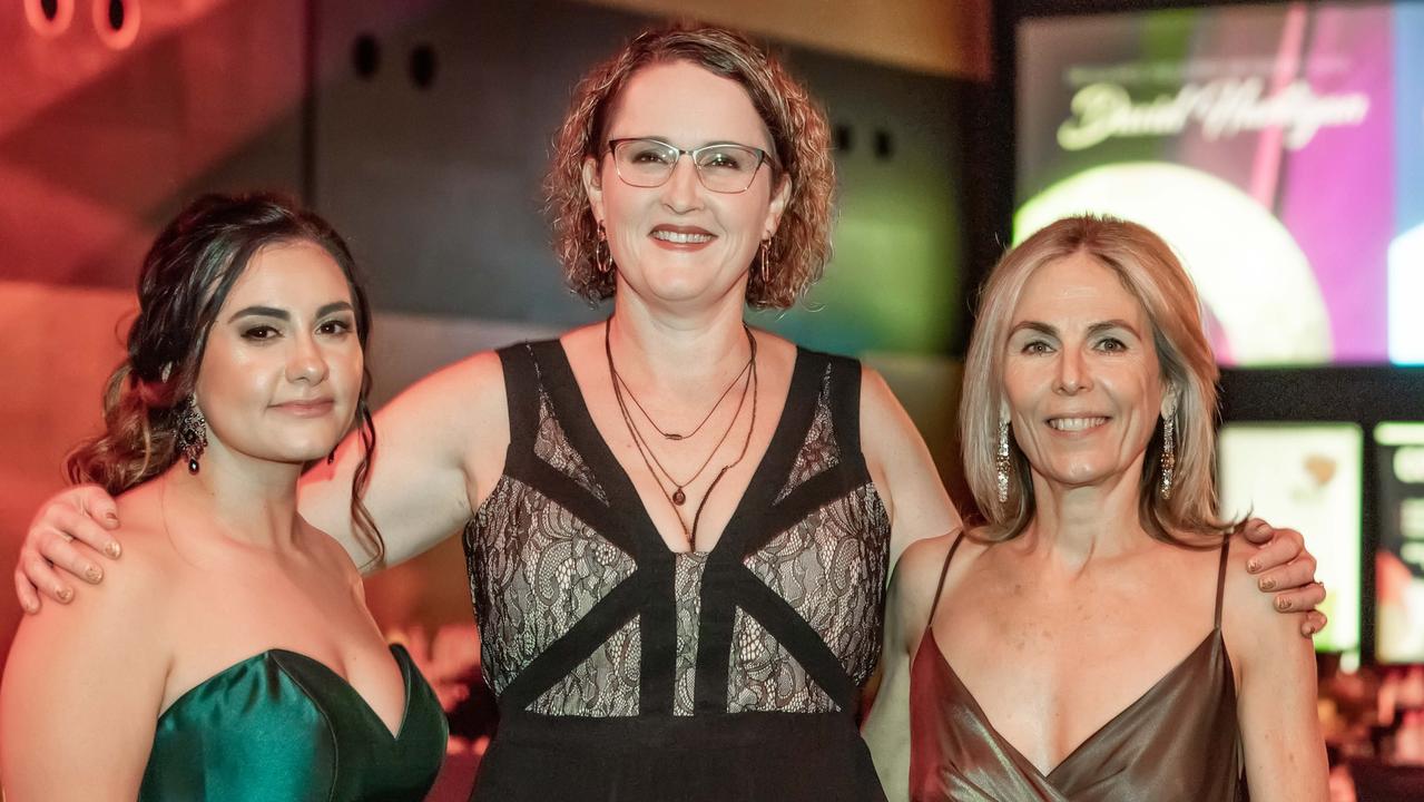 Stacey Grech, Kat Davidson, Sonia Andersen at the 2021 Resource Industry Network awards at the MECC. Picture: Tristan Mariano