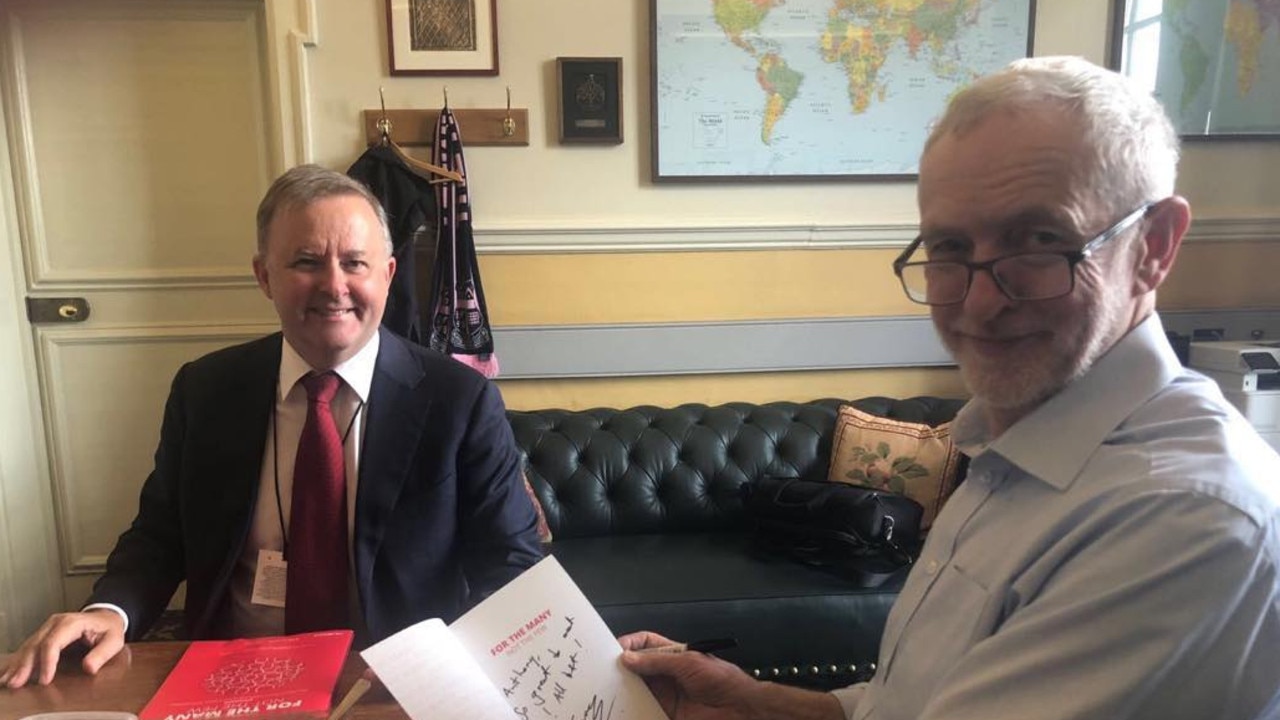 Anthony Albanese and Jeremy Corbyn appear to get a long famously. Picture: Instagram