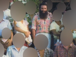 Copy pic of Daniel Landy-Ariel (C) and his Jesus People at their commune at Herberton, in Queensland in the mid-1980s.