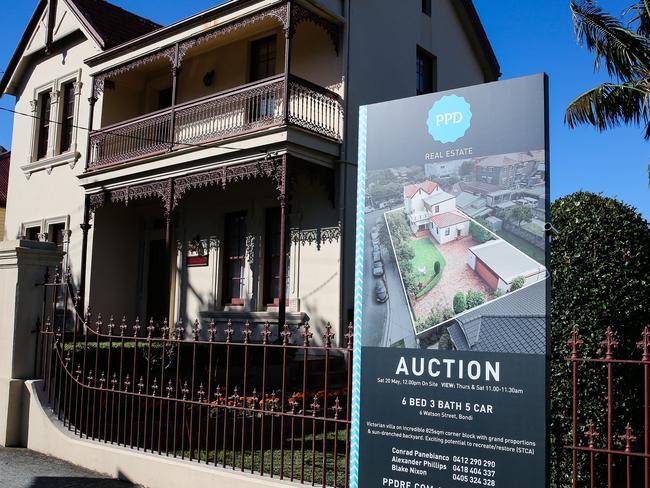 SYDNEY, AUSTRALIA - Newswire Photos -MAY 03 2023: A general view of a property listing in Bondi Beach in Sydney ahead of next weeks Budget announcement. Picture: NCA Newswire / Gaye Gerard