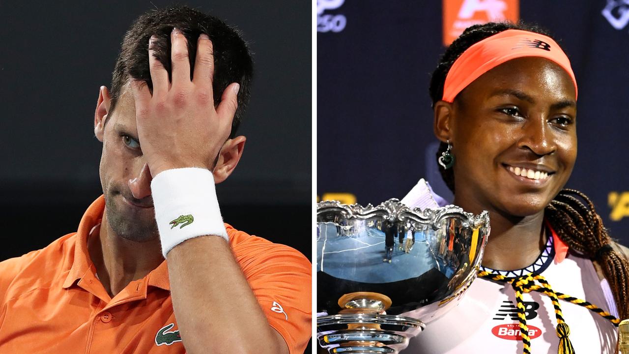 Novak Djokovic and Coco Gauff.