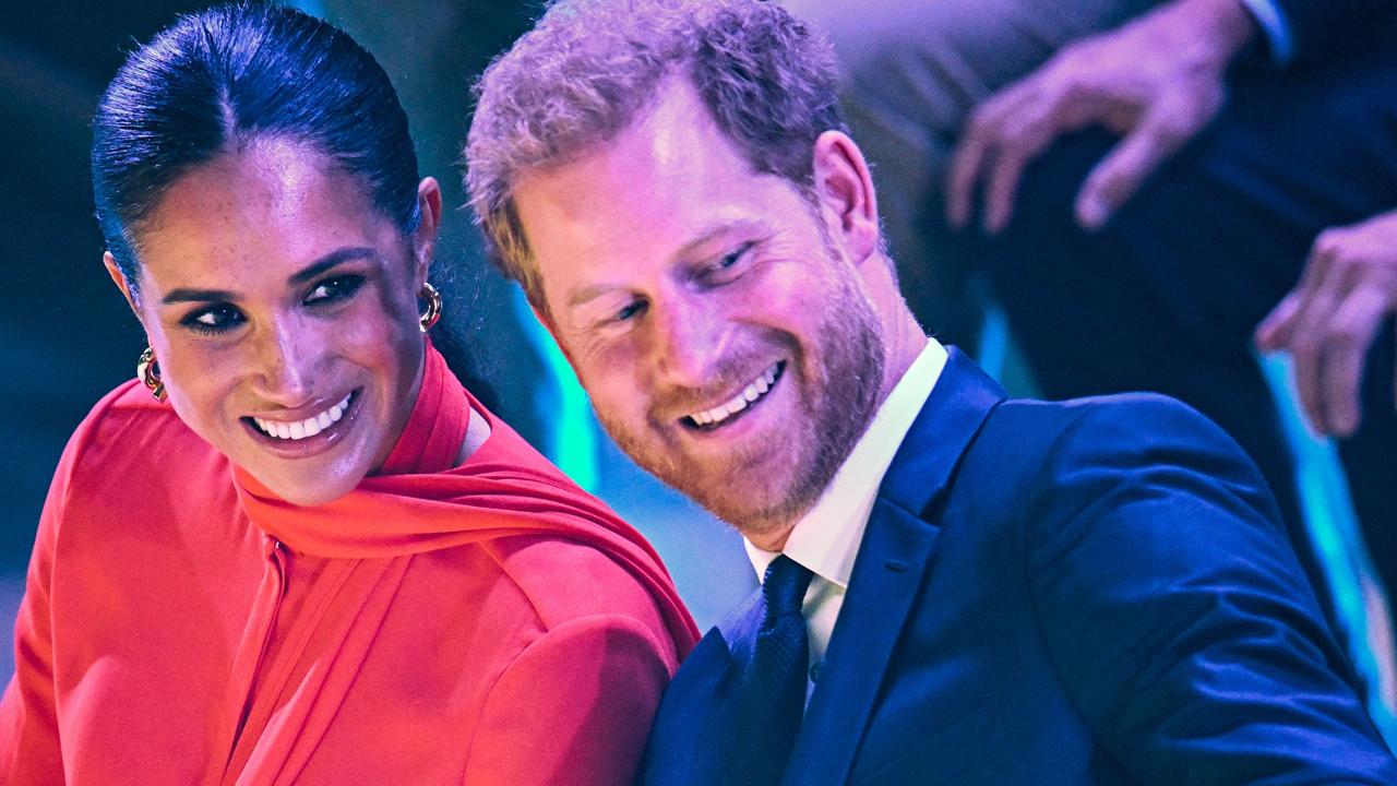 Everyone wondered how King Charles would include Prince Harry and his wife Meghan in his first televised address. Picture: Oli SCARFF / AFP.