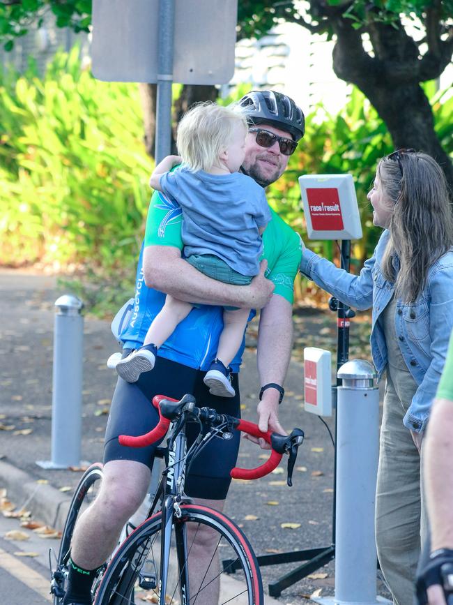 In the Annual Gran Fondo finishing at Darwin Waterfront. Picture: Glenn Campbell