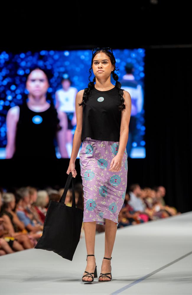 2024 Country to Couture at the Darwin Convention Centre showcases hand-designed First Nations fashion. Picture: Pema Tamang Pakhrin