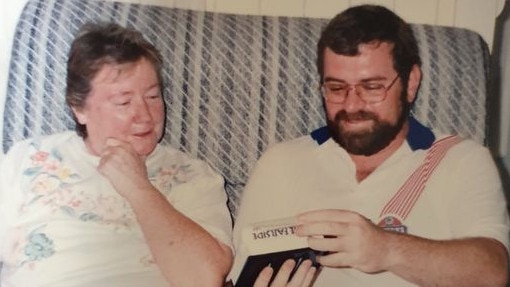 Long-serving Western Pride manager Darryl Christensen with his mum Robina in happy times. Pride and Knights players and supporters paid tribute to Robina on Friday night.