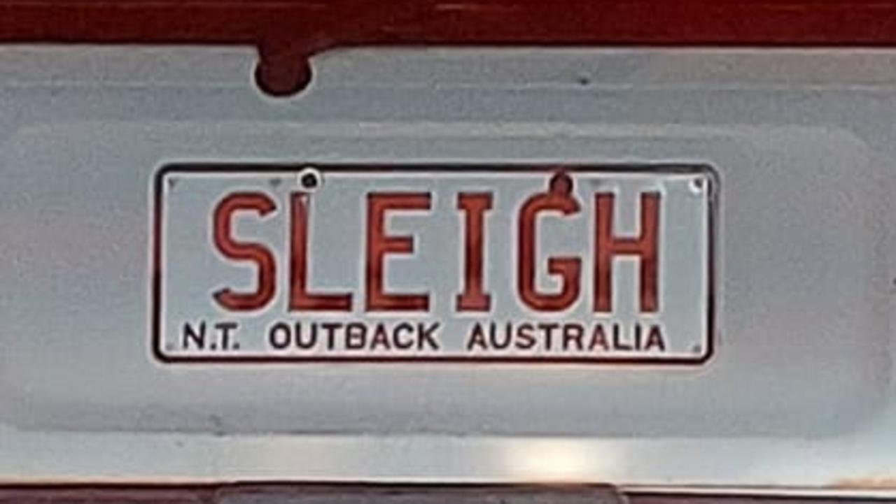 NT funny number plate, SLEIGH. Picture: Facebook / Ka Ya