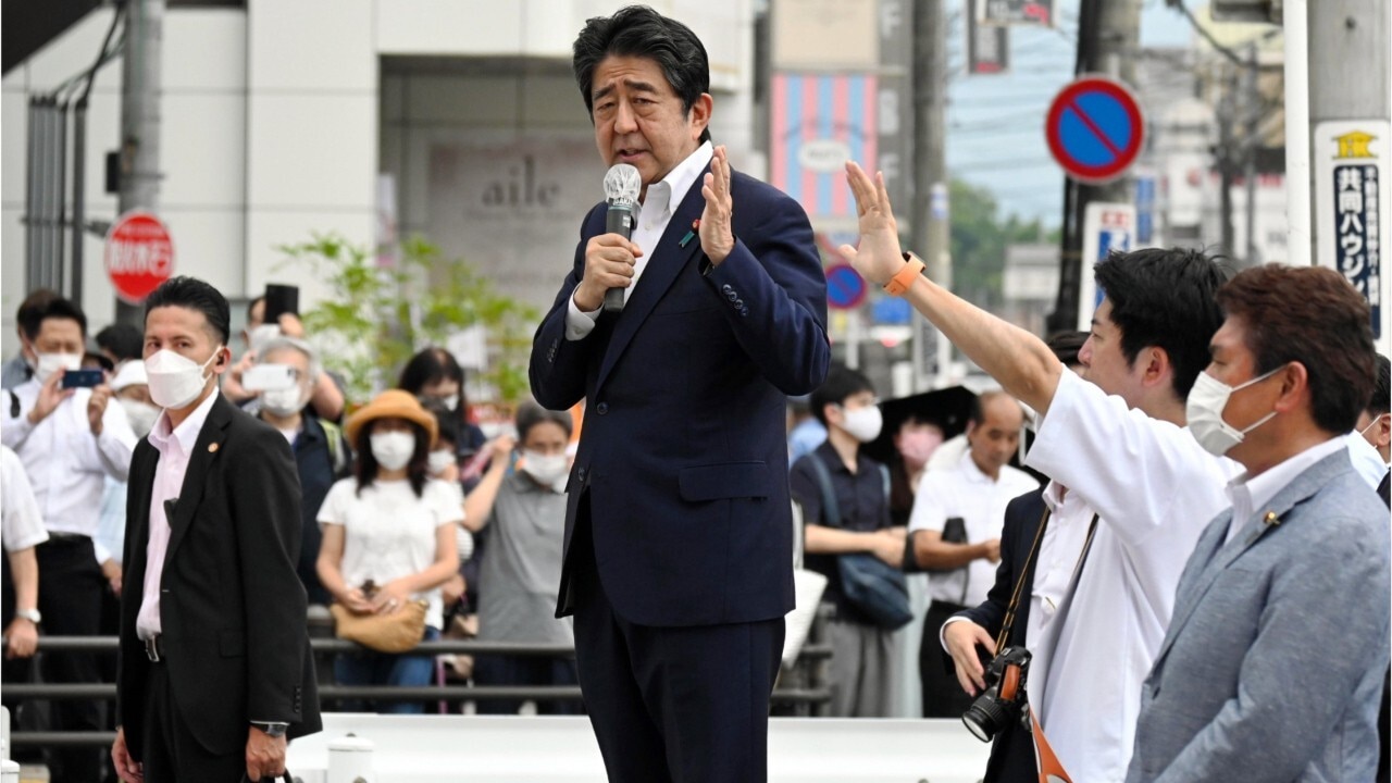 WATCH: Footage captures the moment Japan’s Shinzo Abe is shot during speech