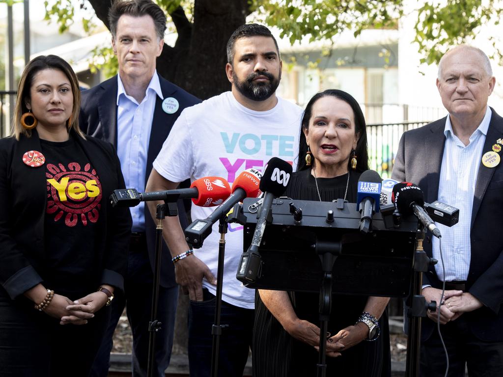 Chris Minns, Premier of New South Wales, Linda Burney, Federal Minister for Indigenous Australians and David Harris, Minister for Aboriginal Affairs and Treaty at Carlton South Public School. Picture: NCA NewsWIRE / Monique Harmer