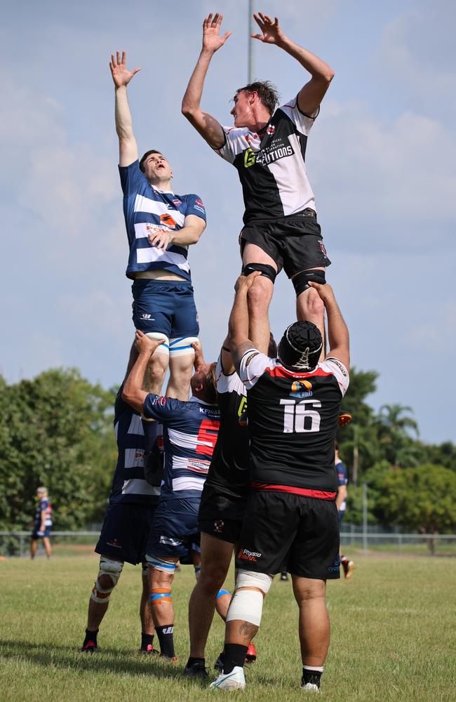 Lineout between Casuarina and University during the sides Round 10 B-grade clash. Picture: From The Sideline Sports Photography.