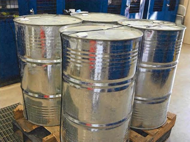 A timber pallet containing four metal drums with one containing butanediol was aboard a truck driven by Scott Alexander Edwards that police intercepted at Horsham.