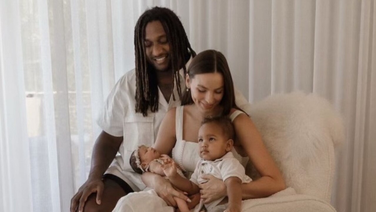 Nic Naitanui and his adorable family. Photo: Instagram, @brittanybown.