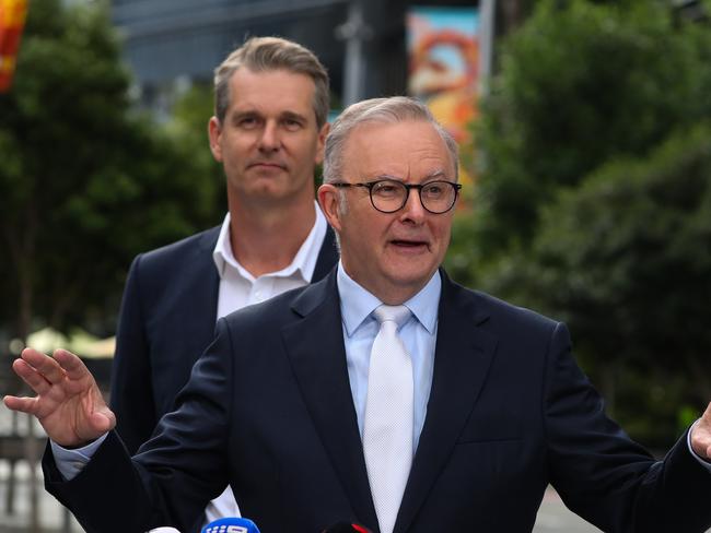 SYDNEY, AUSTRALIA : NewsWire Photos - JANUARY 22 2025;  The Prime Minister Anthony Albanese is in Sydney today and addresses the media in a press conference in Parramatta with Andrew Charlton. Picture: NewsWire/ Gaye Gerard