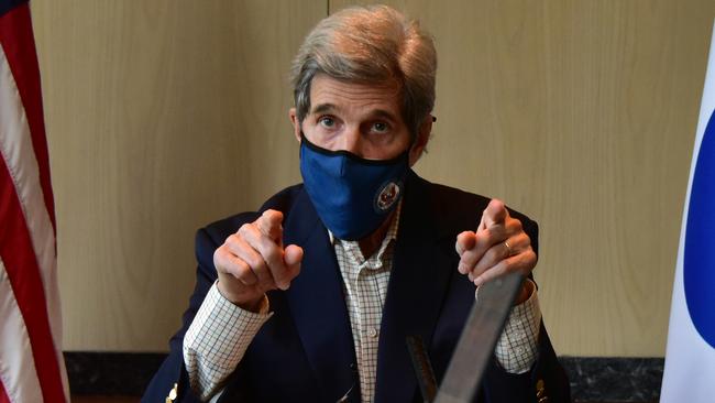 A brief aside by US special envoy for climate John Kerry in February has been the only public sign thus far that Australia and the US are in different places on climate change policy. Picture: Getty Images